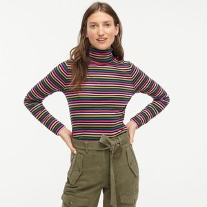 J.Crew | Perfect Fit Striped Long Sleeve Turtle Neck